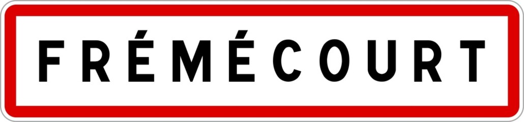 Panneau entrée ville agglomération Frémécourt / Town entrance sign Frémécourt