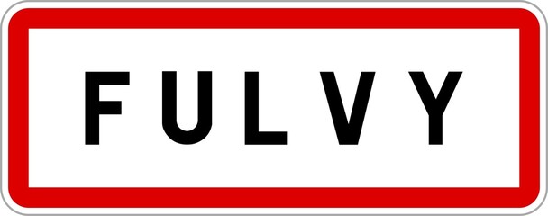 Panneau entrée ville agglomération Fulvy / Town entrance sign Fulvy