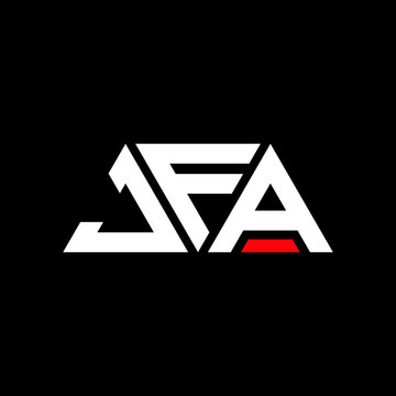 JFA triangle letter logo design with triangle shape. JFA triangle logo design monogram. JFA triangle vector logo template with red color. JFA triangular logo Simple, Elegant, and Luxurious Logo...
