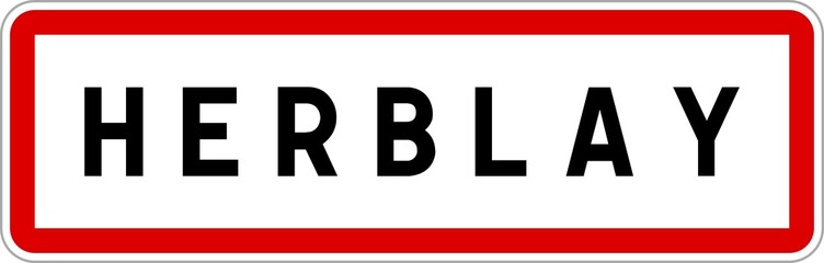 Panneau entrée ville agglomération Herblay / Town entrance sign Herblay