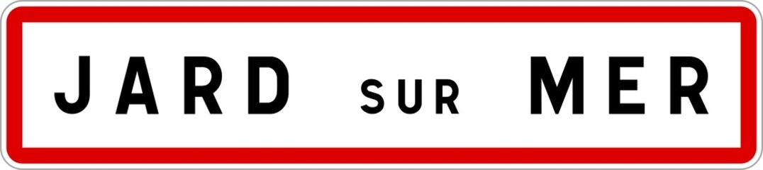 Panneau entrée ville agglomération Jard-sur-Mer / Town entrance sign Jard-sur-Mer