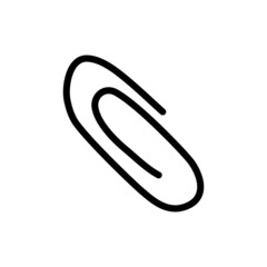 Sketch of paper clip. Hand drawn doodle icon. Sign symbol. Vector.