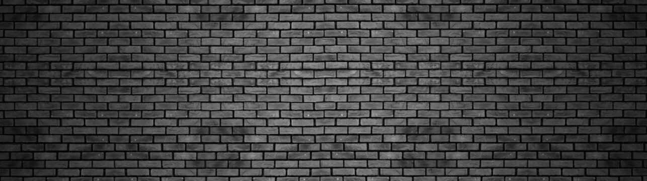 Brick wall panoramic background. Vintage brick wall Background