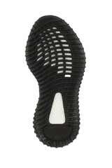The polyurethane sole of the shoe is black with white stripes.