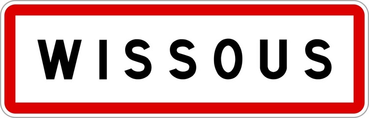 Panneau entrée ville agglomération Wissous / Town entrance sign Wissous