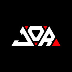 JOR triangle letter logo design with triangle shape. JOR triangle logo design monogram. JOR triangle vector logo template with red color. JOR triangular logo Simple, Elegant, and Luxurious Logo...