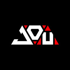 JOU triangle letter logo design with triangle shape. JOU triangle logo design monogram. JOU triangle vector logo template with red color. JOU triangular logo Simple, Elegant, and Luxurious Logo...