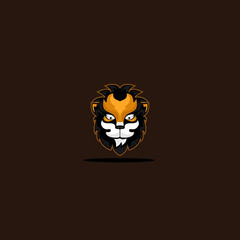 tiger vector with minimalistic mascot style, color suitable for logos, business brands, tattoos