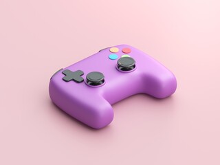 Soft Pop 3D Gamepad. 3D render © Roverto