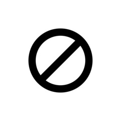 Not allowed sign black icon