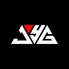 JYG triangle letter logo design with triangle shape. JYG triangle logo design monogram. JYG triangle vector logo template with red color. JYG triangular logo Simple, Elegant, and Luxurious Logo...