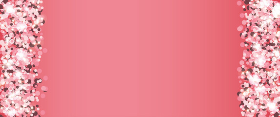 Rosa Hintergrund mit rosa Glitzer am Rand