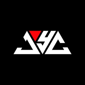JYC triangle letter logo design with triangle shape. JYC triangle logo design monogram. JYC triangle vector logo template with red color. JYC triangular logo Simple, Elegant, and Luxurious Logo...