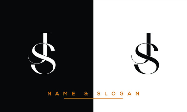 JS,  SJ,  J,  S   Abstract  Letters  Logo  Monogram