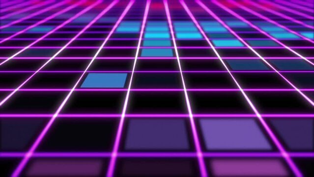 This is a stock motion graphic that shows a disco game board with flashing squares.