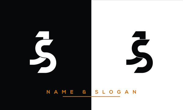 JS,  SJ,  J,  S   Abstract  Letters  Logo  Monogram
