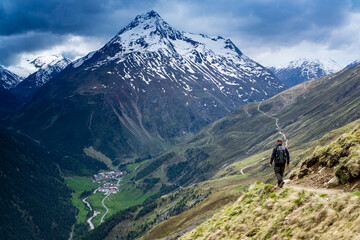 beutiful landscape in austria alps 