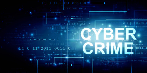 2d illustration abstract Cyber crime

