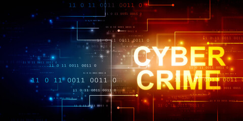 2d illustration abstract Cyber crime

