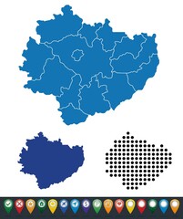Set maps of Świętokrzyskie Voivodeship