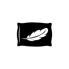 Pillow soft accessory for sleep glyph icon