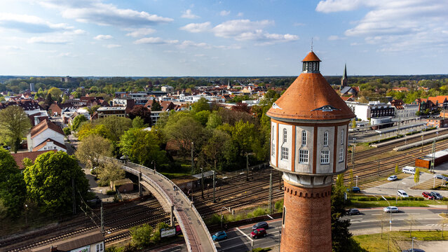 Wasserturm Lingen Emsland Luftaufnahme Drohne Stadt