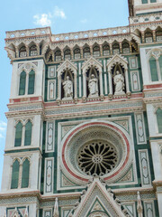 Fototapeta na wymiar FLORENCE in Italy with the great dome of the Cathedral called Duomo di Firenze