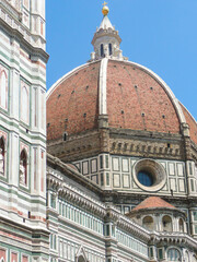 Fototapeta premium FLORENCE in Italy with the great dome of the Cathedral called Duomo di Firenze