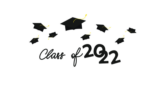 Class of 2022 logo simple ,symbols template for graduation design.isolated on white background ,Vector illustration EPS 10