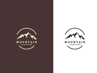 Mountain logo design, natural landscape.