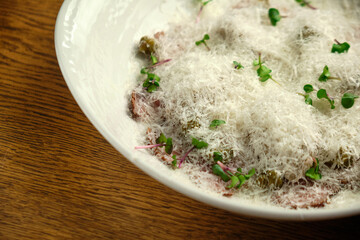 Cold smoked meat, cheese