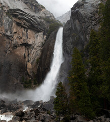 waterfall in the mountains