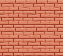 Obraz premium Seamless brick wall. Realistic color stone vector texture. Decorative pattern for interior loft style. Template design background