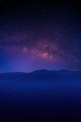 Fototapeta na wymiar Milky Way at night in autumn ,