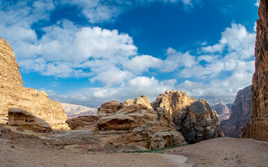 Fototapeta na wymiar Mountains of Petra, Jordan, Middle East