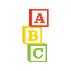 Letter Wood Block, A B C Toy Block, Toy Blocks, Kids Toy Wood Block, Wood Toy Letter, Children's Letter Wood Block, Alphabet Toy, Vector Illustration