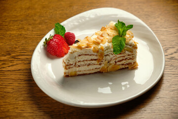 Layer cake with Napoleon cream