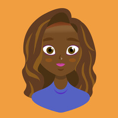 Beautiful girl in blue shirt