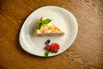 Layer cake with Napoleon cream