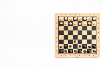 Chess pieces battle on chessboard. Teamwork concept