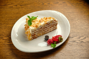 Layer cake with Napoleon cream