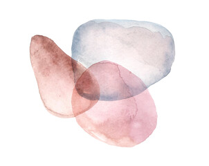 Abstract purple watercolor splash isolated on white background