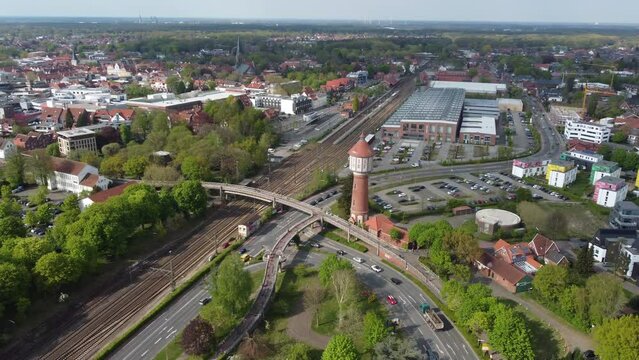 Wasserturm Lingen Emsland Luftaufnahme Drohne Stadt