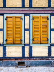 Fototapeta na wymiar typical half timbered facade in germany