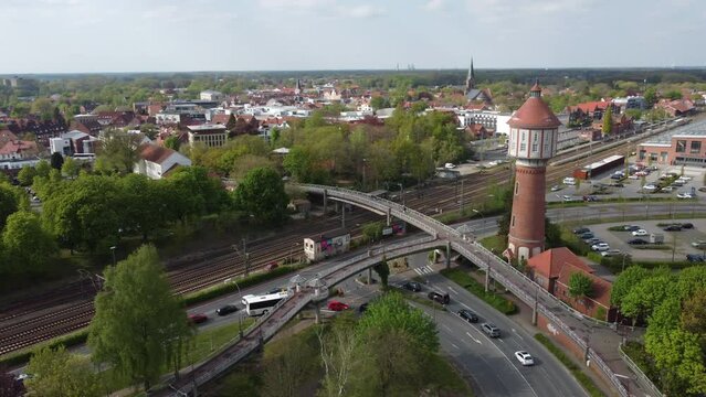 Wasserturm Lingen Emsland Luftaufnahme Drohne Stadt