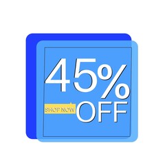 45% off blue abstract square design (shop now yellow) discount 