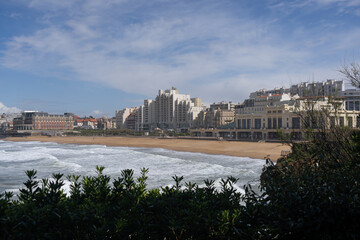 Naklejka premium Grande plage de Biarritz, Pays Basque