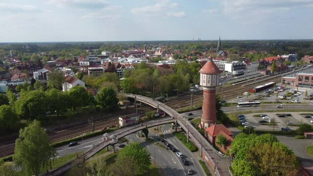 Wasserturm Lingen Emsland Luftaufnahme Drohne Stadt