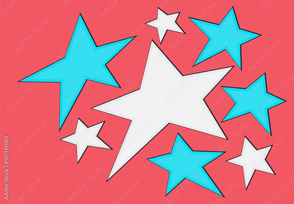 Poster simple background with some stars pattern
