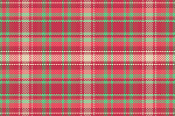 Tartan plaid pattern with texture and summer color. Vector illustration.